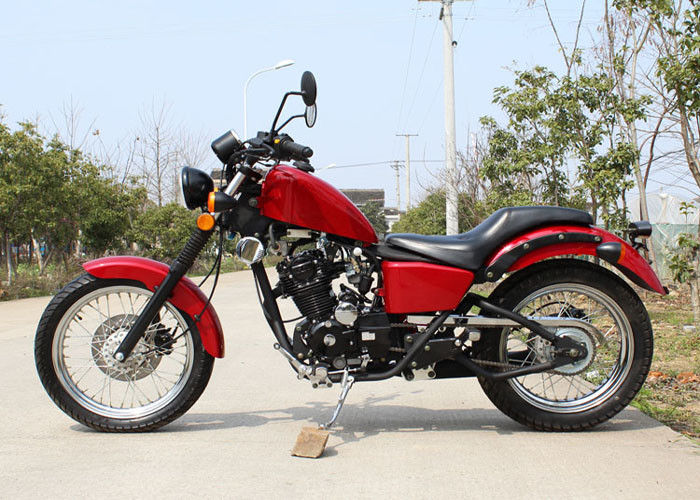 빨간 250cc 단속기 오토바이 5 수동 변속 장치를 가진 낮은 유류 소비 90 km/h