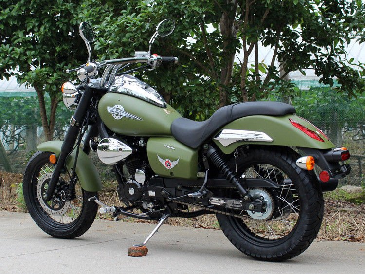 육군 녹색 250cc Bobber 단속기 5 수동 변속 장치를 가진 낮은 유류 소비 90 Km/h