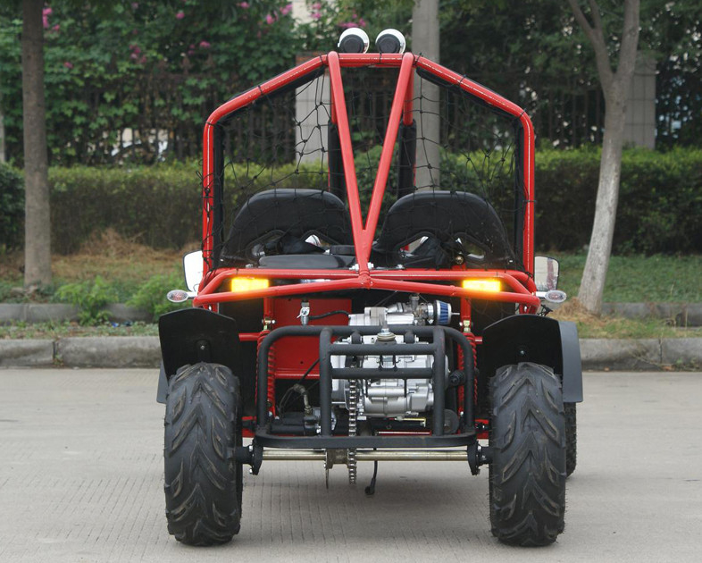 110cc 공기에 의하여 냉각된 CDI Electirc 시작 단일 좌석은 건전지 Kart 쟁반 브레이크 12V 6.5AH 갑니다